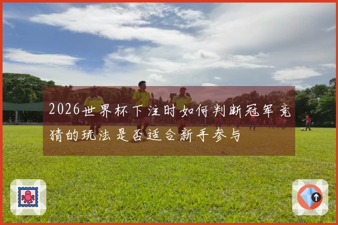 2026世界杯下注时如何判断冠军竞猜的玩法是否适合新手参与